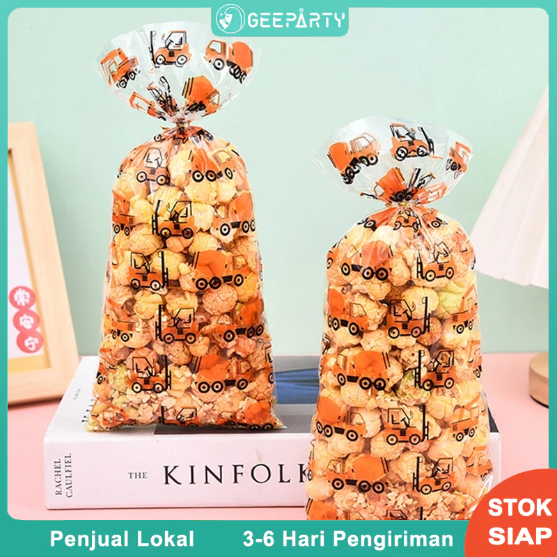

20 pcs Konstruksi Tas Permen Transparan Tas Hadiah untuk Anak Laki-laki Dekorasi Pesta Ulang Tahun