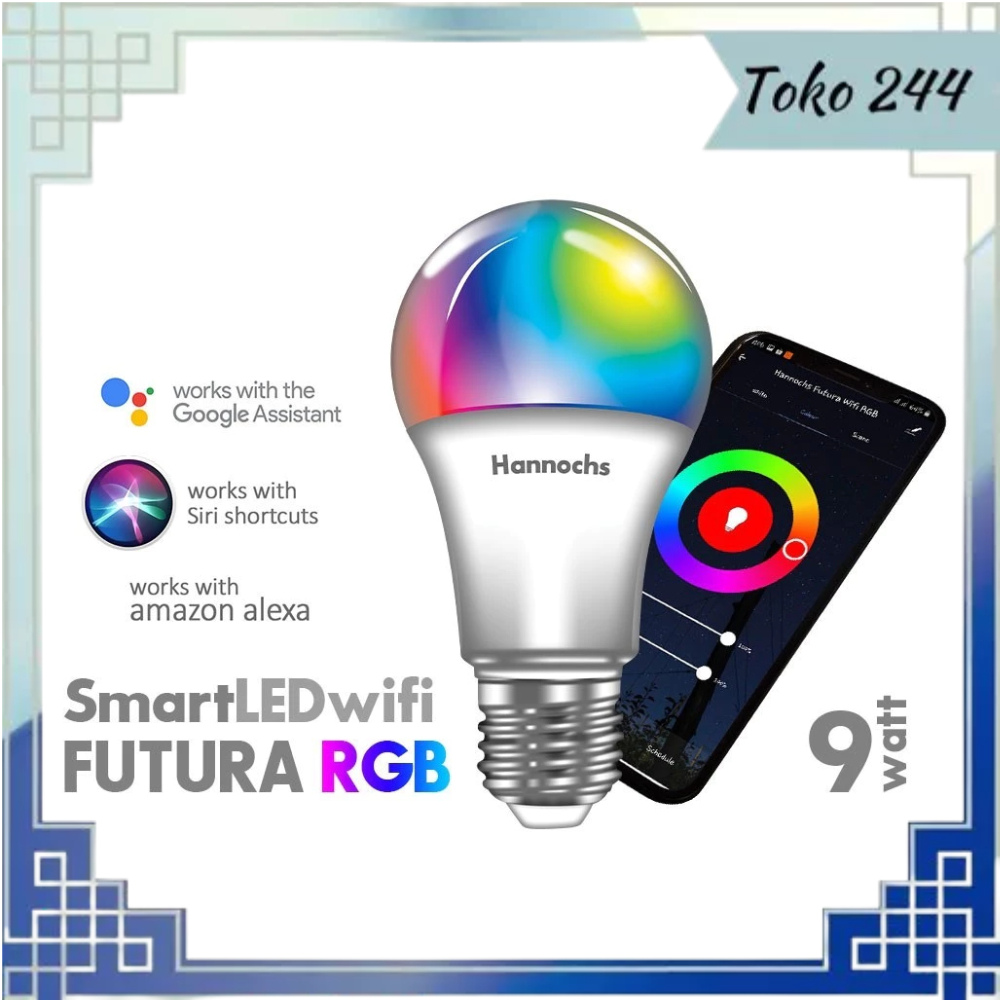Hannochs Smart LED Wifi Futura 9 watt RGB - Lampu Wifi Warna