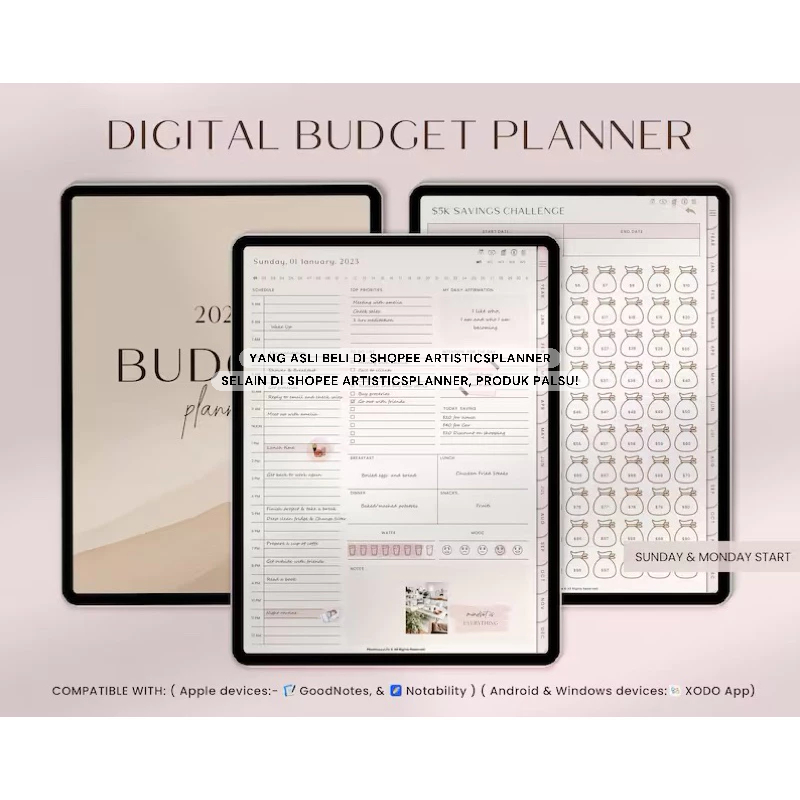 Digital Budget Planner, Portrait Budget Planner, Finance Tracker, Finance Planner, Digital Budget, D
