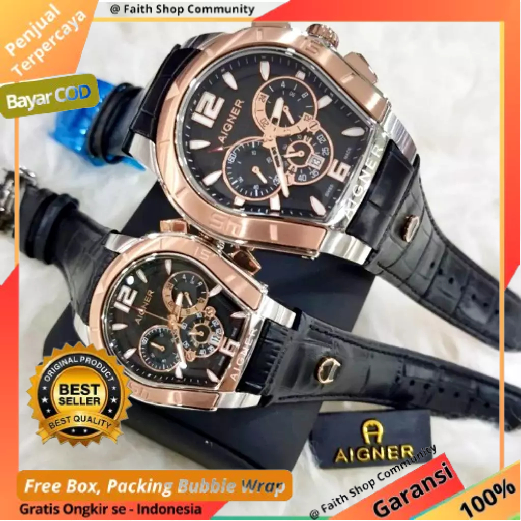 Jam Aigner Palermo A58500 Grand A+++ Pria Wanita Chronograph