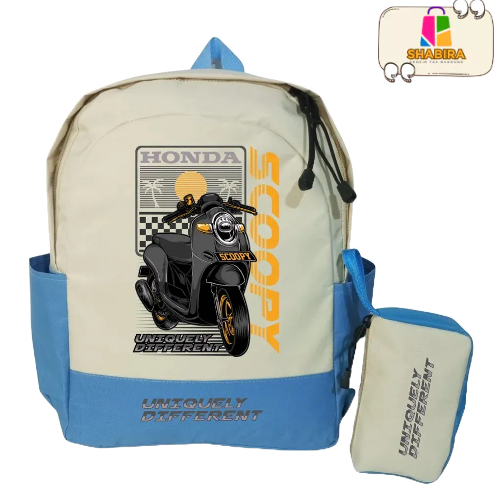 Tas Anak Motor | Laki Laki Perempuan | SD-TK | Karakter SCOOPY SUMMER VIBES | Shabira_Tas
