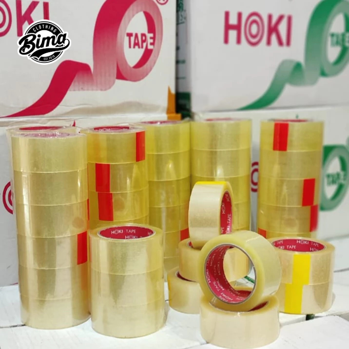 

HOKI TAPE Lakban Bening 100yard 2inci 45x100 full - isi 6