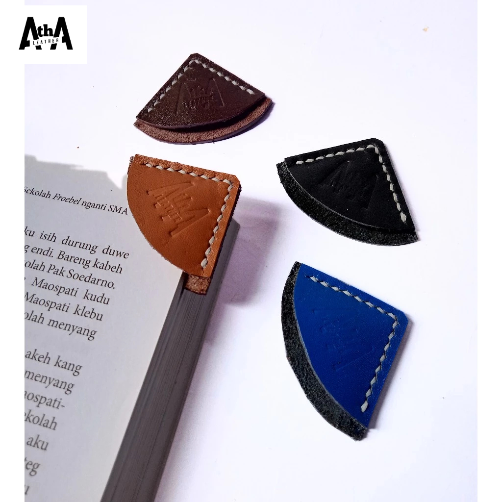 

Pembatas Buku atau Leather Bookmark dari kulit sapi asli