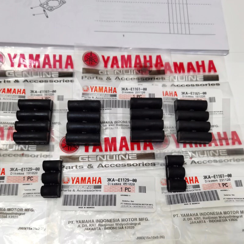 KARET BLOK RX KING PEREDAM BORING SEHER RXKING ORIGINAL 3KA-E1129-00 & 3KA-E1161-00