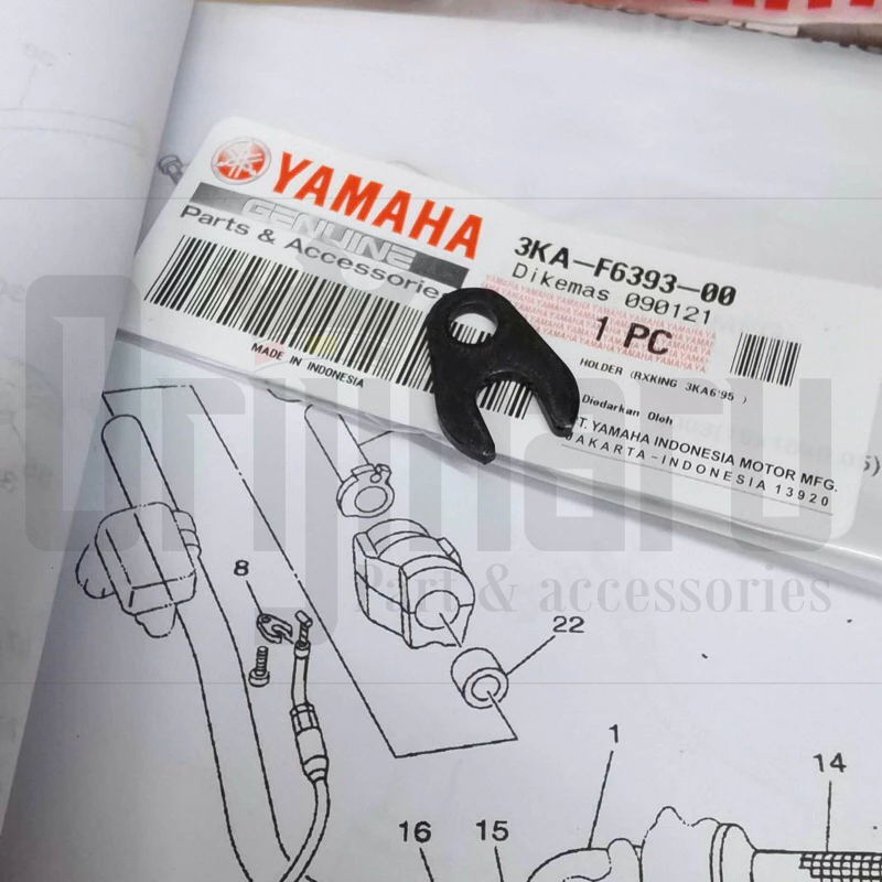 HOLDER KLEM KLEMAN KABEL GAS RX KING RXKING RXS RXZ ORIGINAL 3KA-F6393-00