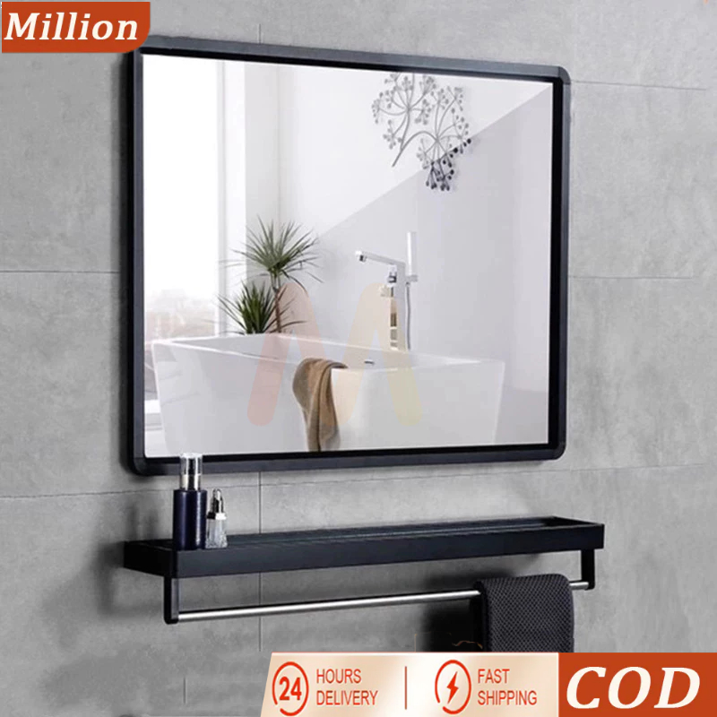 【COD】Cermin Kamar Mandi Aesthetic Cermin Kamar Mandi Dan Rak 50*70 cermin Aesthetic Dinding cermin K
