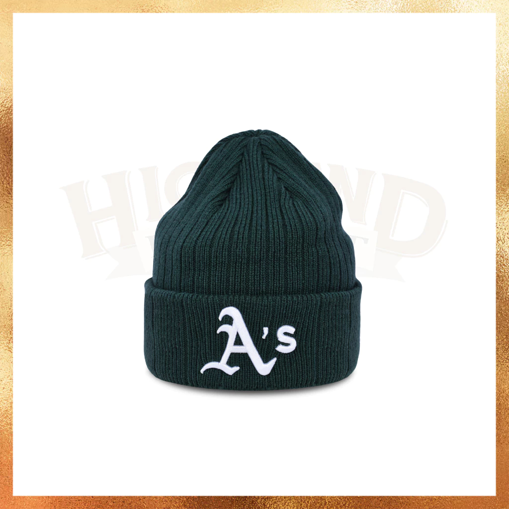 Topi New Era Oakland Athletics Green Beanie Original