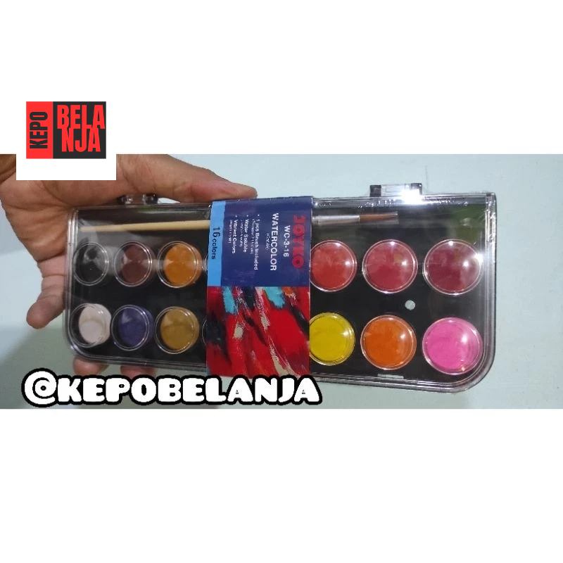 

cat air joyko 16 warna lukis gabus sterofoam bola tugas sekolah poster murah