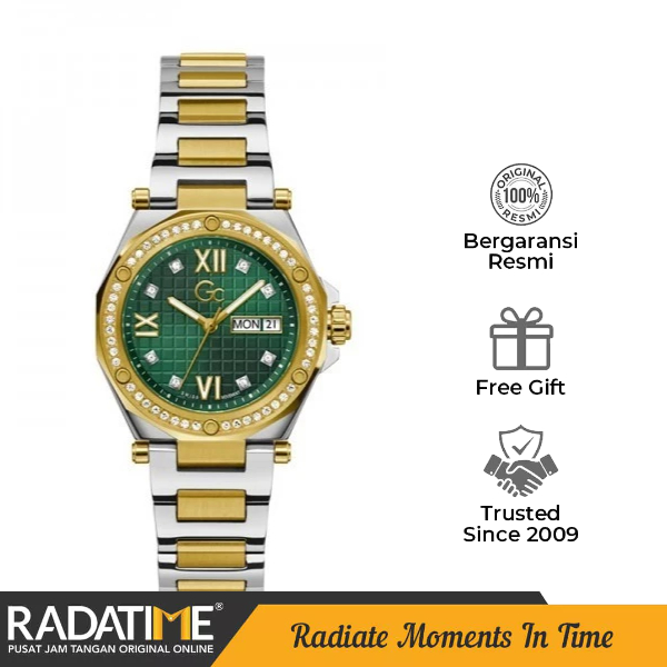 Jam Tangan Wanita Guess Collection Gc Legacy Lady 100% Original -Gold Z20004L9MF
