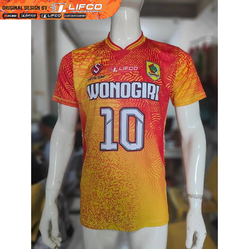 JERSEY VOLLEY BALL ORIGINAL LIFCO  -WONOGIRI- ORANGE (TIDAK BISA REQUEST NAMA DAN NOMOR)