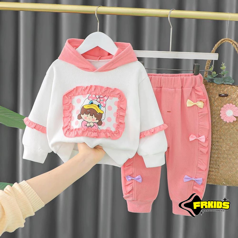 BAJU ANAK PEREMPUAN TERBARU / BAJU ANAK CEWEK / HOODIE ANAK PEREMPUAN MOTIF REMPEL TERBARU