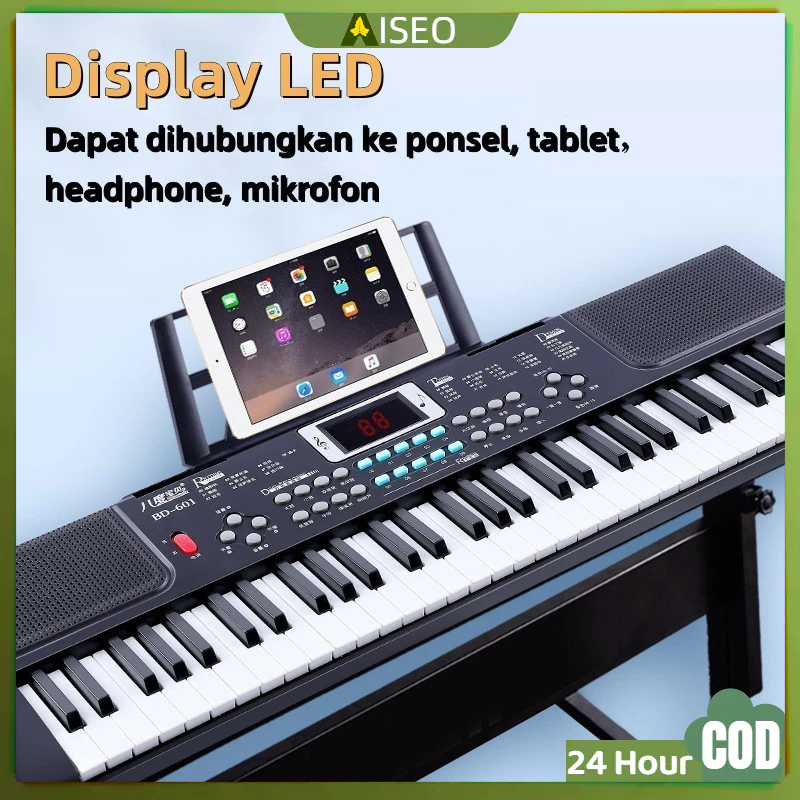 【Harga minimum】Piano 61keys Piano Elektronik Pemula Piano Mainan Anak-Anak Smart Piano/Piano Elektro