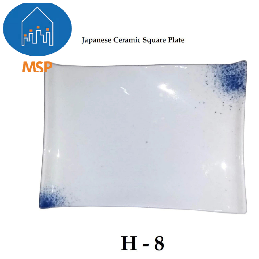 Piring Saji Keramik Persegi Jepang / Japanese Square Plate / H.8