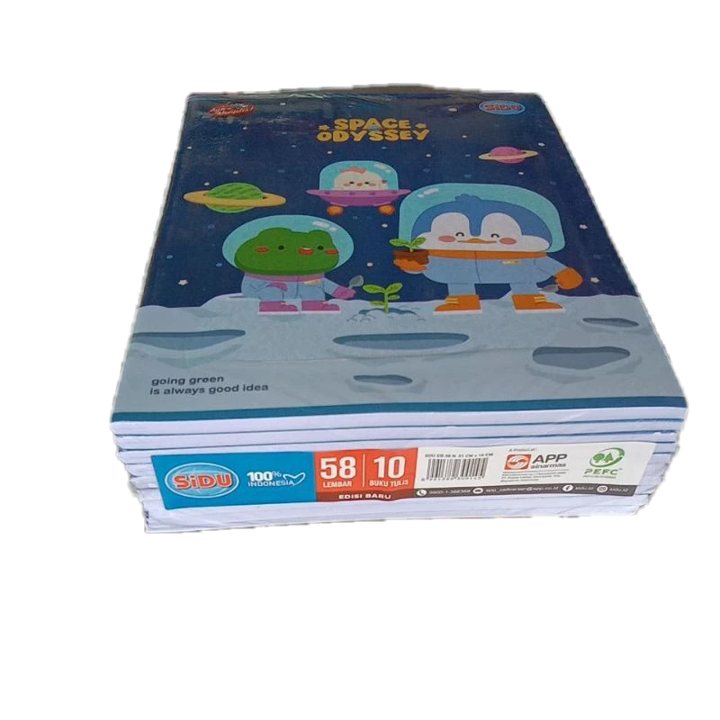 

SIDU Buku Tulis 58 Lembar (1 Pack/ 10 Buku) Tema Random