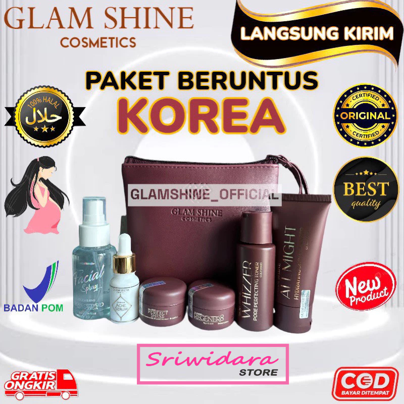 Glamshine Paket Bruntusan Skincare Glamshineofficial Glamshine official store Glam Shine Glame shine