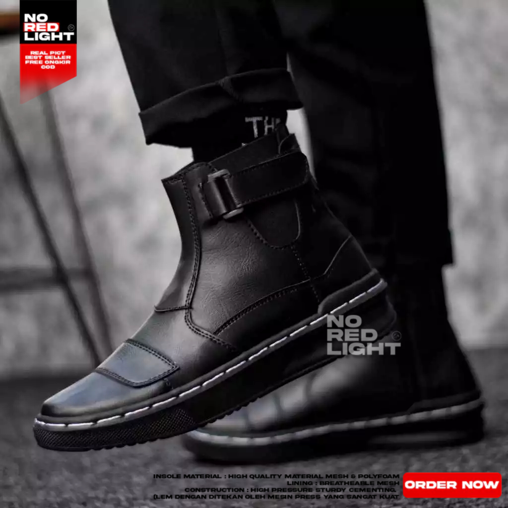 Sepatu Formal Boots Pantofel Docmart Pria Resleting