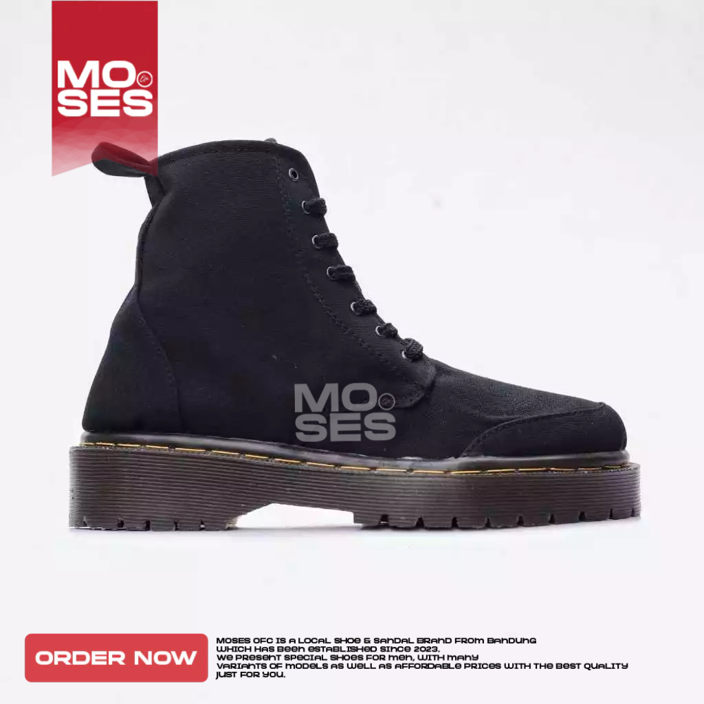 TERMURAH MOSES Sepatu Pantofel Formal Boots Docmart Hak Tinggi Pria - Wanita