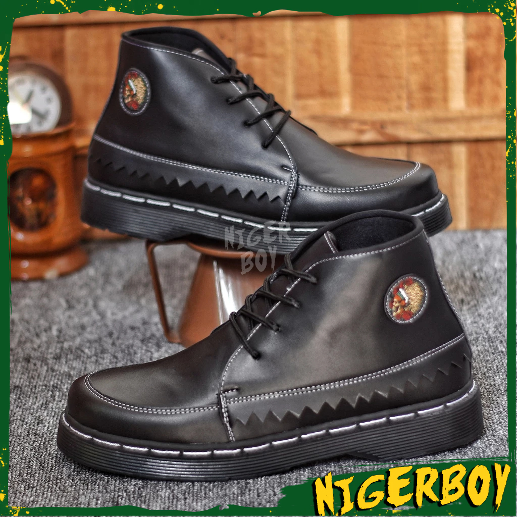 NIGERBOY Hie - Sepatu Boots Pria Tinggi Docmart Kasual