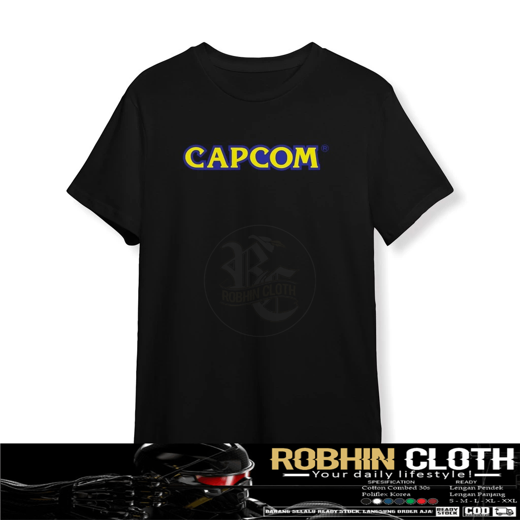 Kaos Baju Capcom Logo Baju Game