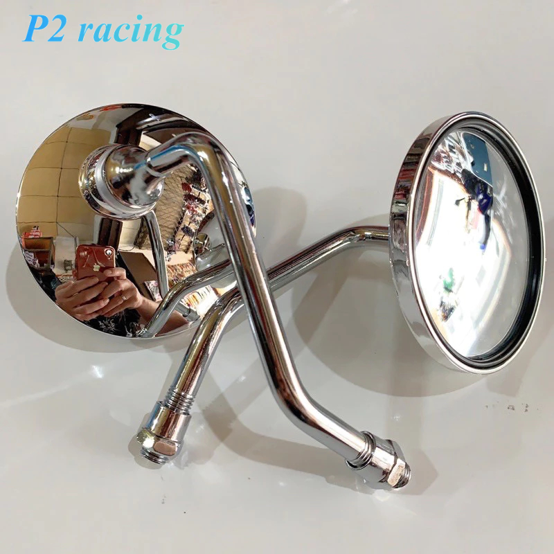 SPION RETRO BULAT CROOME CLASIK KACA CEMBUNG SEPION CLASIK CB GL TIGER SCOOPY W175 UNIVERSAL MOTOR H