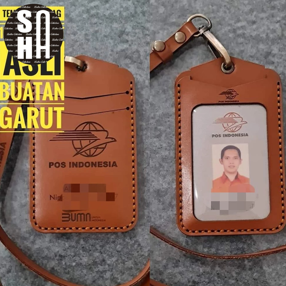 

ID CARD HOLDER KULIT NAMETAG KULIT HOLDER GANTUNGAN NAMETAG LANYARD KULIT