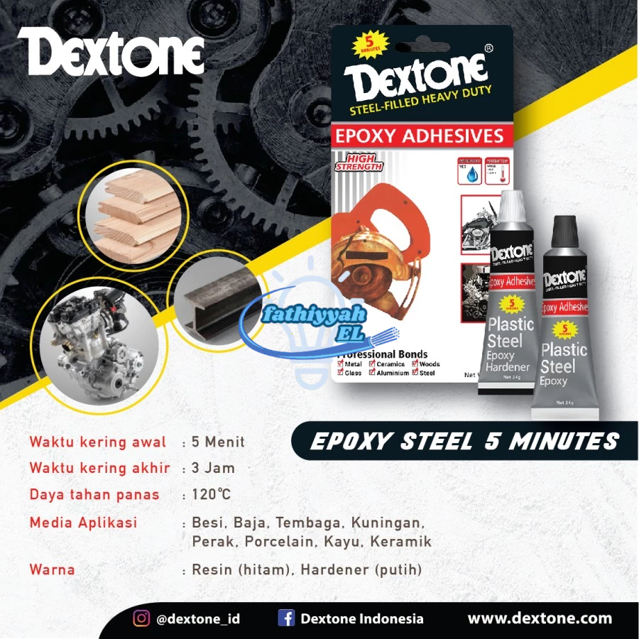 

lem besi dextone plastic steel 5 menit