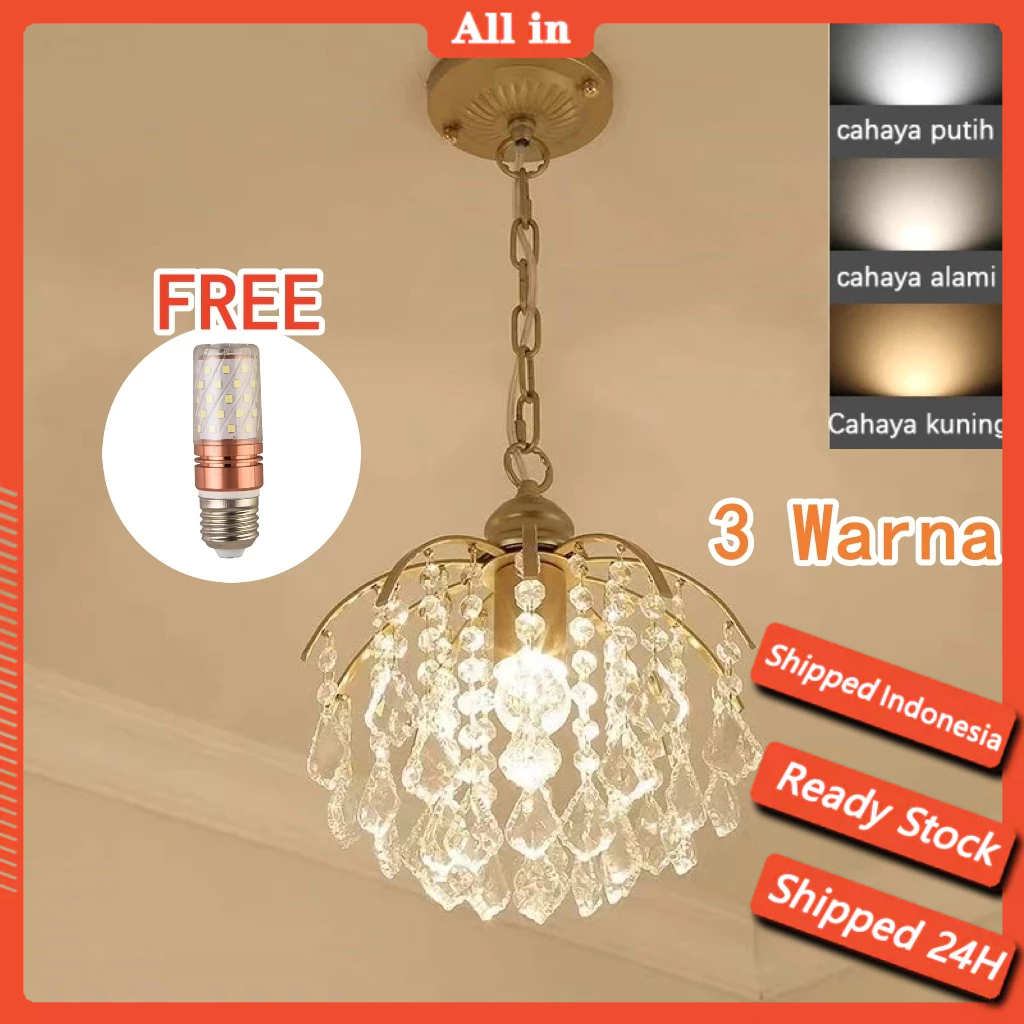 [COD] Lampu Gantung Kristal Lampu Hias Gantung Kristal Lampu Plafon Untuk Ruang Tamu/Kamar