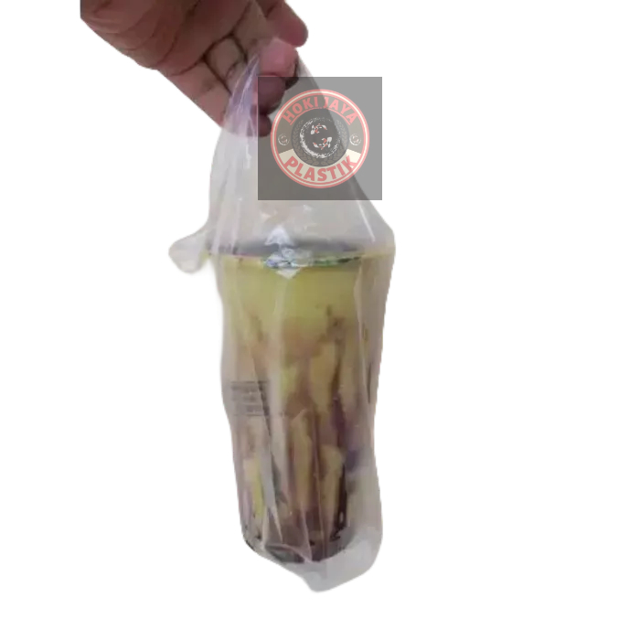 HD Kantong 1 Cup dan  2 Cup Bening / Kantong Plastik Juice Gelas Pop Ice Kantong Plastik Gelas