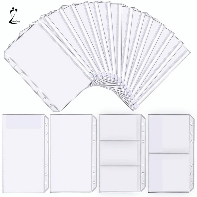 

Kantong Ziplock Zipper untuk Binder Card Slot untuk Binder A5/A6/A7 Z