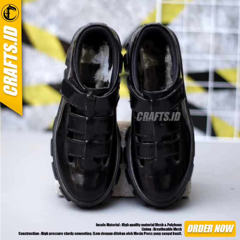 CRAFTS - Sepatu Pantofel Loafers Mengkilap Pdh Hak Tinggi Pria Wanita Kerja