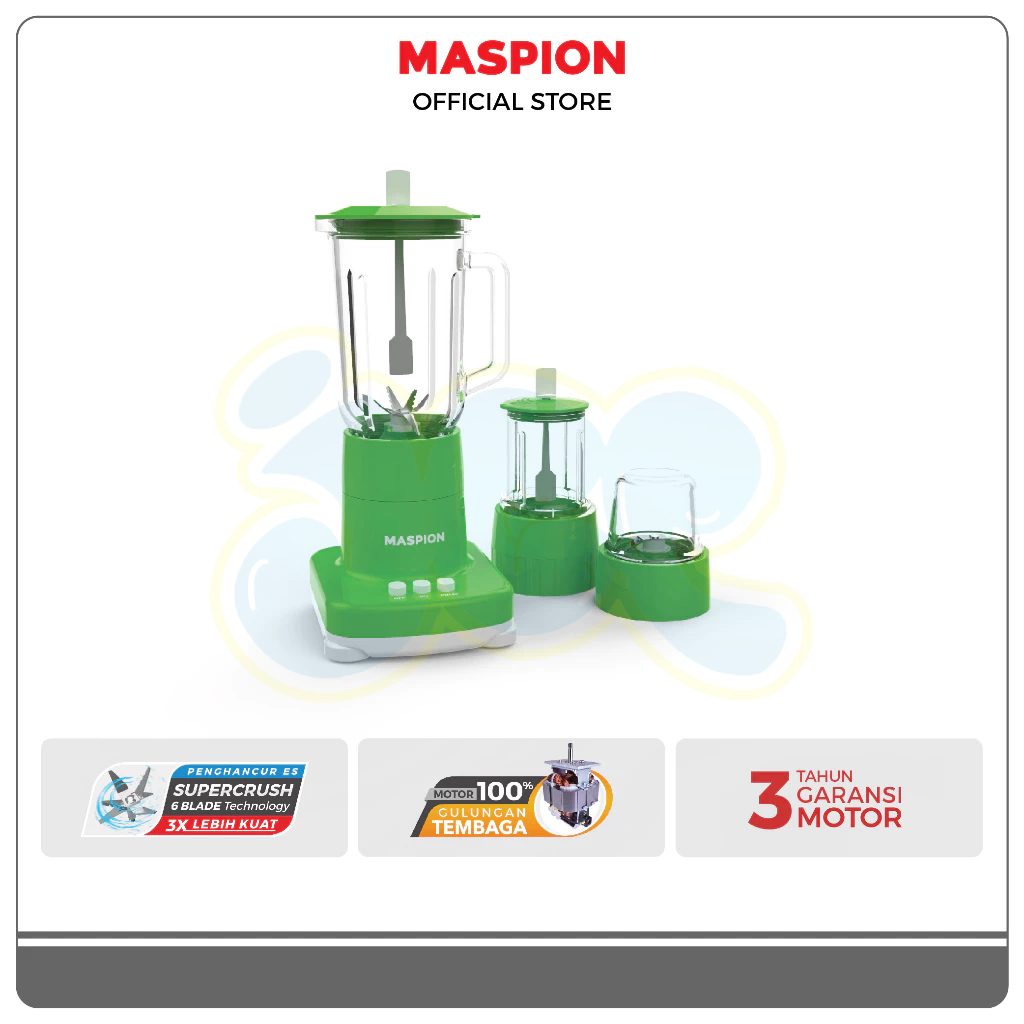 Jagemart - Blender Maspion MT 1273 GL / Blender Kaca Maspion