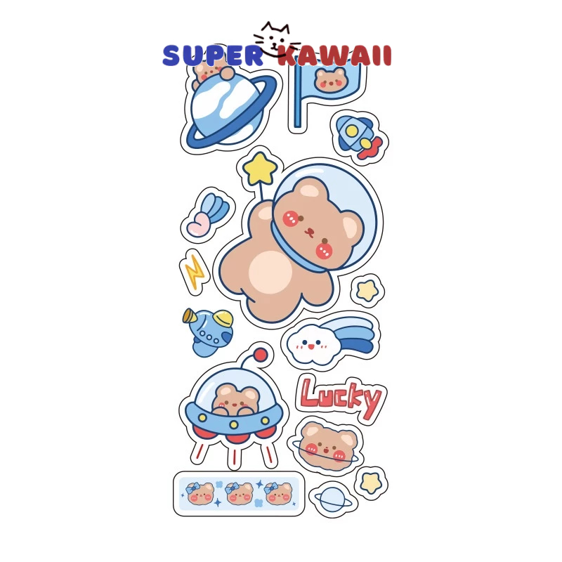 

Super Kawaii - [SK96] Sticker dekorasi berbagai motif kartun / sticker laptop / sticker case / stiker casing / sticker waterproof / sticker bening /dekorasi jurnal