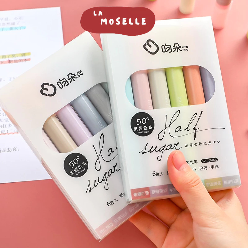 

La Moselle -[SK41]highlighter spidol 6 pcs warna soft pastel