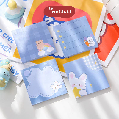 

La Moselle -[SK187] Sticky notes berbagai motif dan warna / memo variasi warna / cute memo / sticky notes cartoon / memopad animal