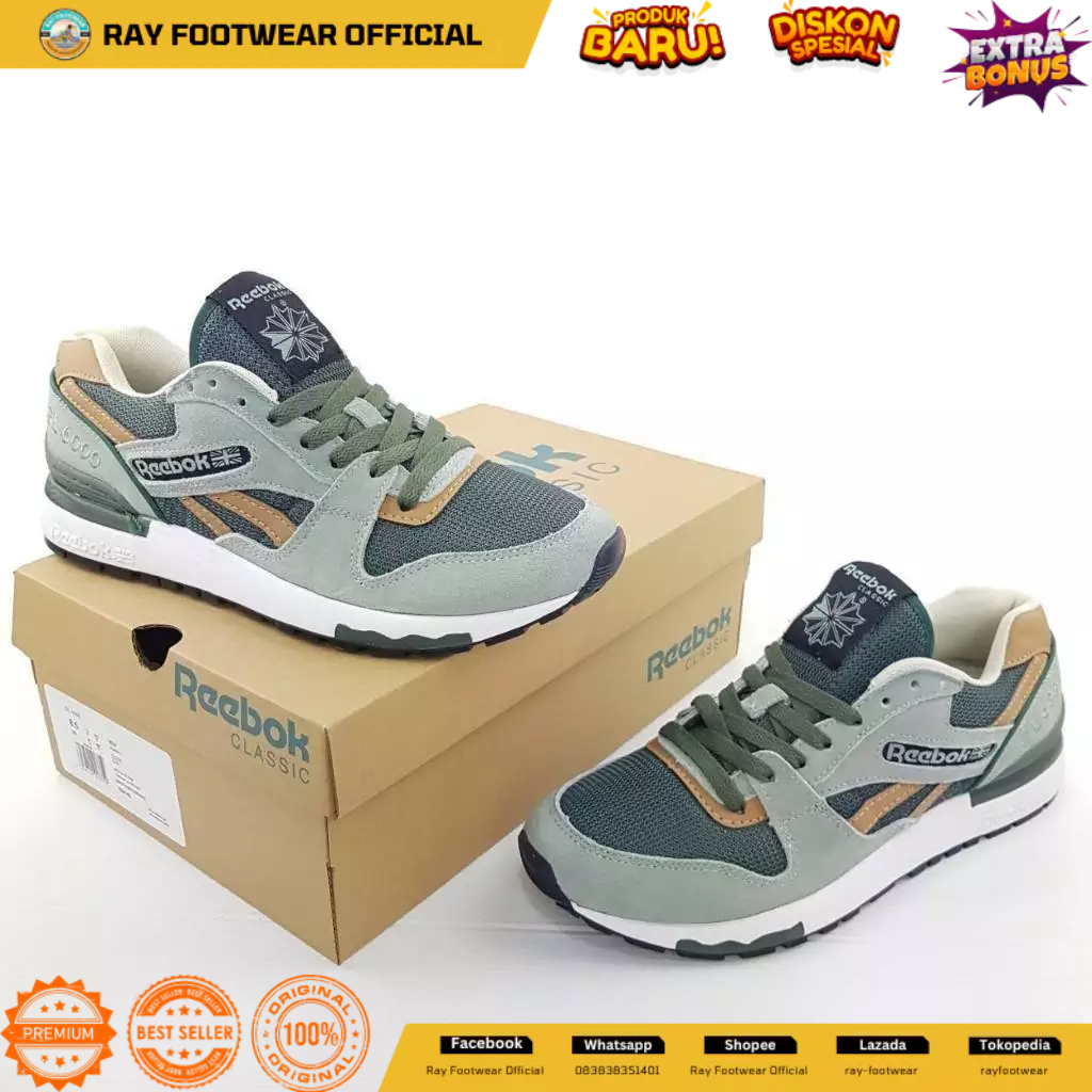 Reebok Classic GL 6000 Olive Green White 39-44 Original 100% BNIB