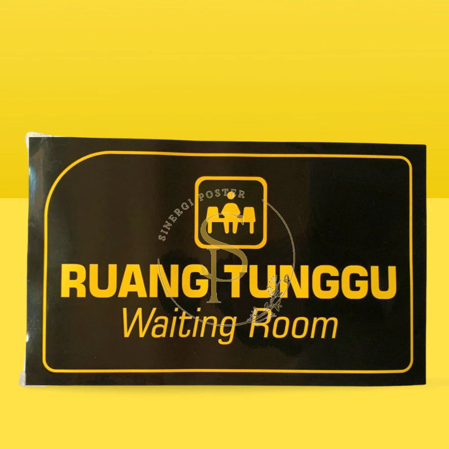 

Stiker Ruang Tunggu 31x19 cm | Waiting Room | Stiker Nama Ruang Rumah Sakit Klinik Sticker Laminasi