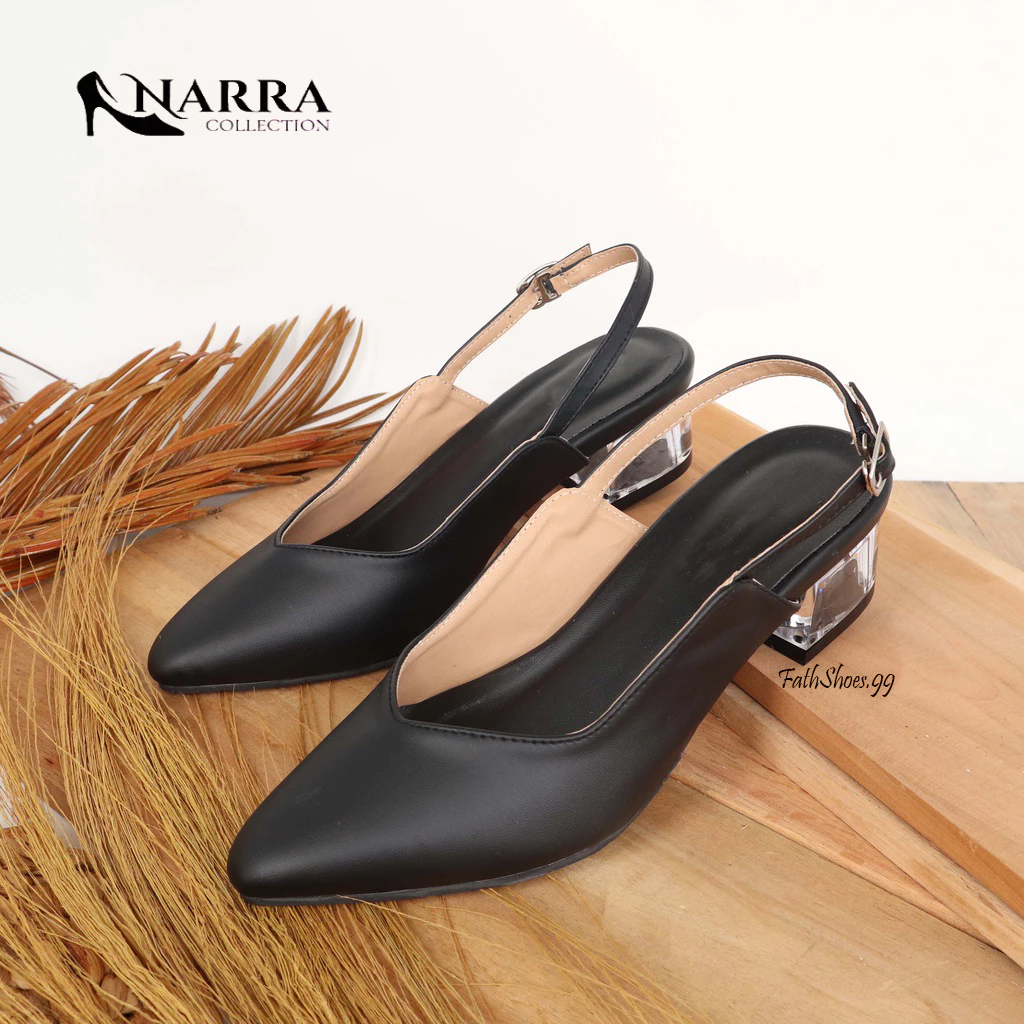 Sepatu sandal hak kaca 3cm