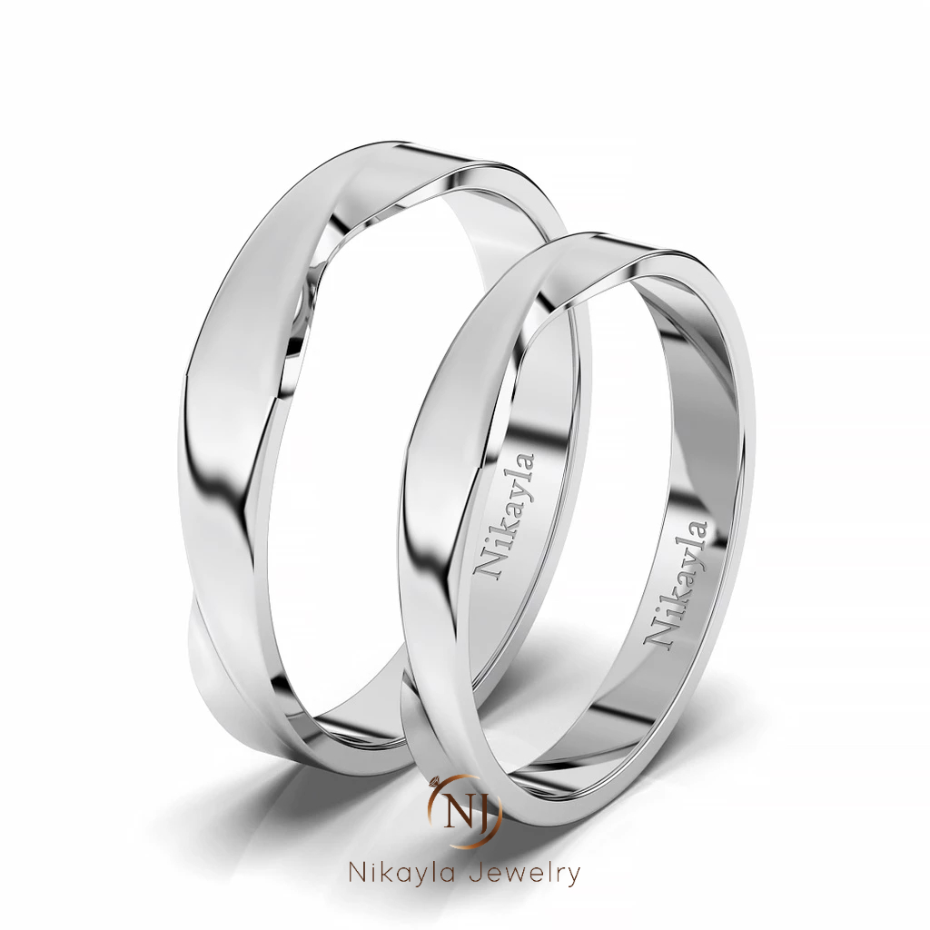 Nikayla Jewelry - Cincin Kawin Perak Couple 950