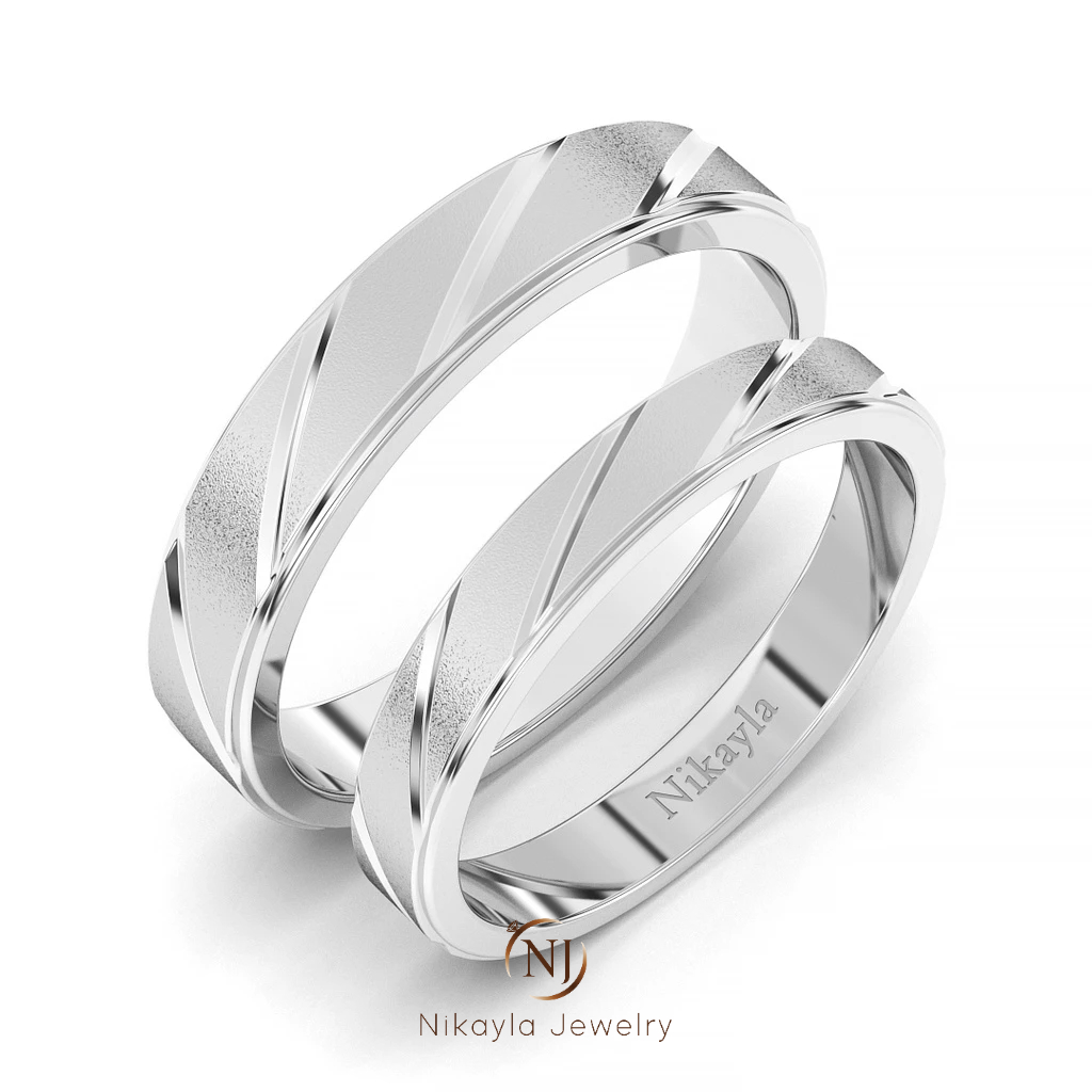 Nikayla Jewelry - Cincin  Nikah Cincin Tunangan Palladium Couple