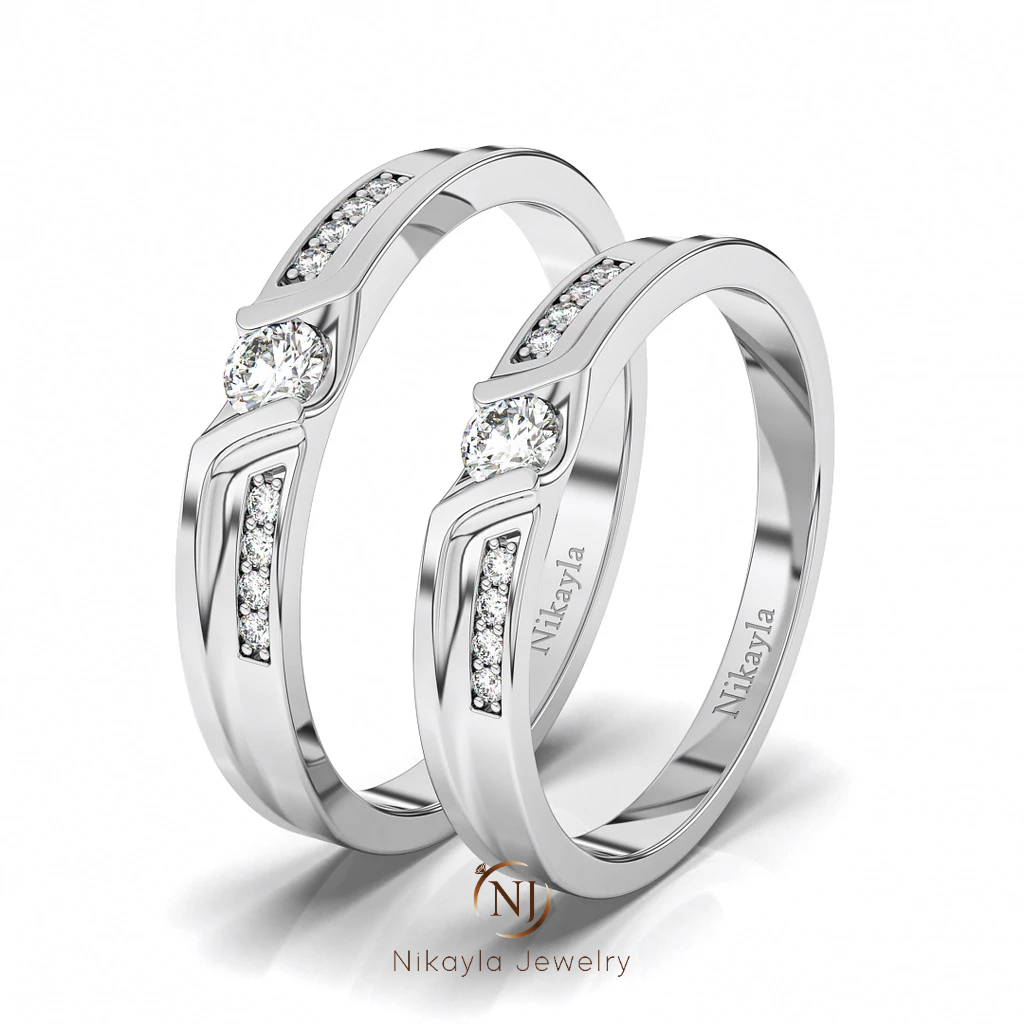 Cincin Perak Cincin Couple Tunangan Murni Nikayla Jewelry