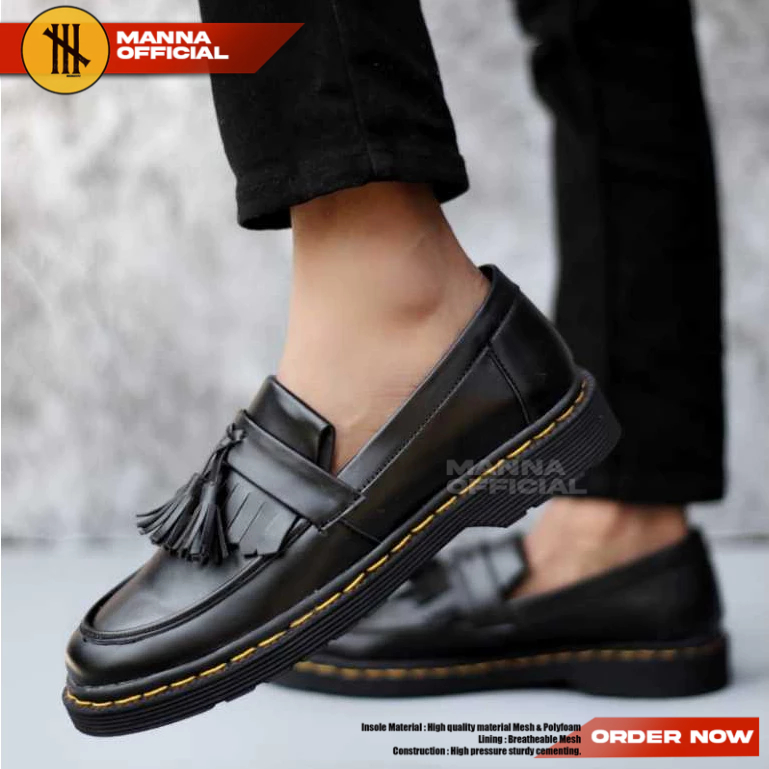 Sepatu Pantofel Docmart Casual Hitam Pria