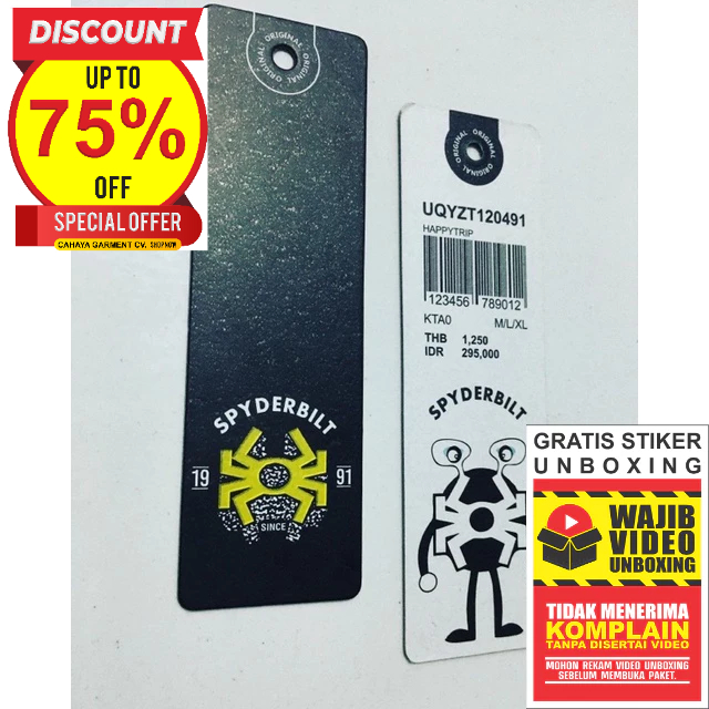 

SPYDERBILT LABEL PRICE TAG BARCODE SUPER PREMIUM CO 1X DI KIRIM 600PCS
