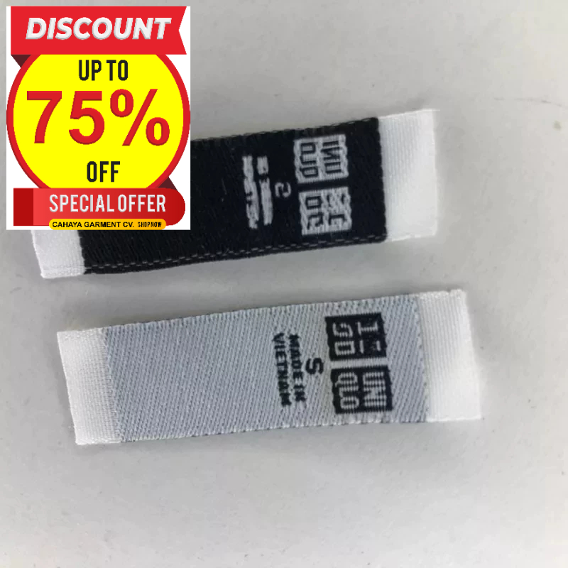 

UNIQLO TAG SLIP WOVEN RAJUT BORDIR COTTON SUPER PREMIUM CO 1X DI KIRIM 600PCS