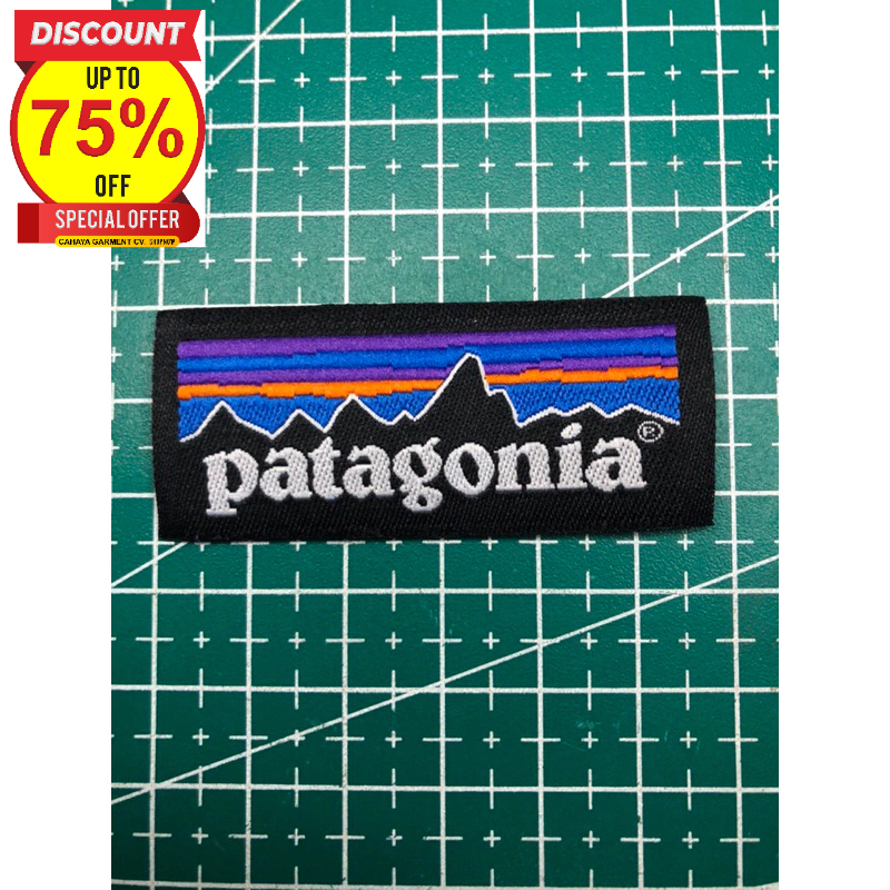 

PATAGONIA TAG LABEL WOVEN RAJUT BORDIR COTTON SUPER PREMIUM CO 1X DI KIRIM 600PCS