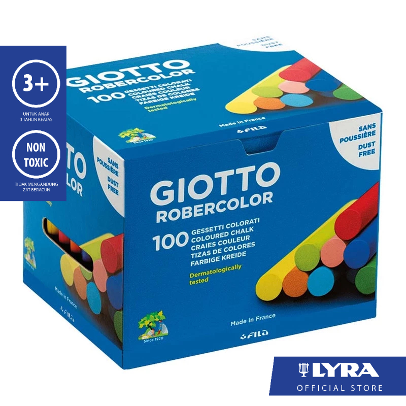 

Giotto Blackboard Chalk Assorted Colours Box 100 Pcs