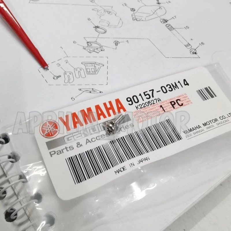 BAUT LIDAH MEMBRAN RX KING RXZ RXKING RXS 90157-03M14 ORI ORIGINAL