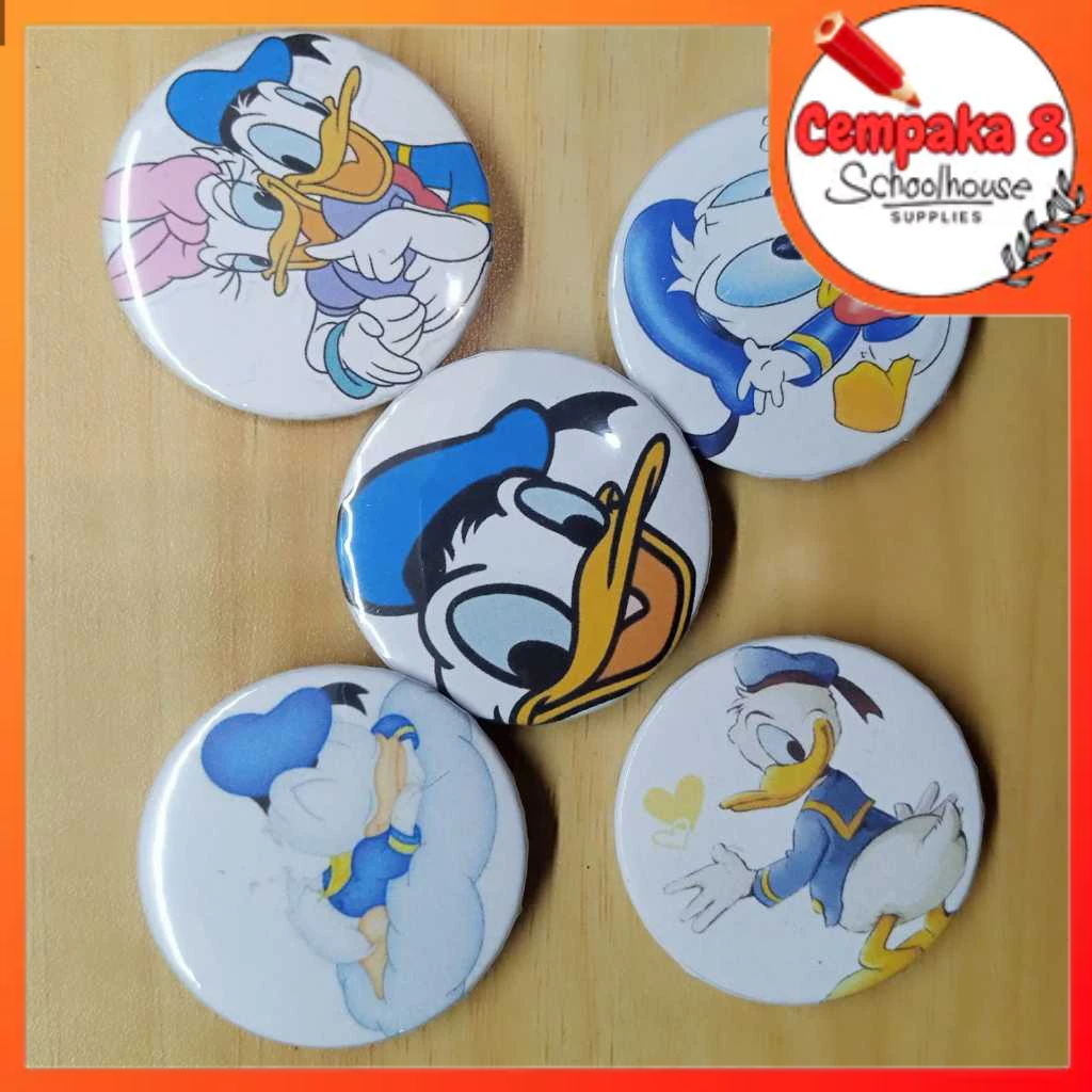 Pin Bros 4,4 CM Bulat Peniti Tas Totebag Donald Duck Donal Bebek - SEV0156