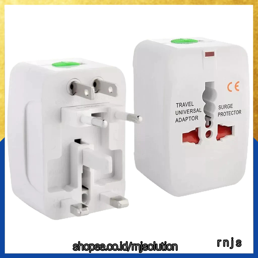 USBO Universal Travel Adapter EU AU UK US Plug - 931 adaptor colokan 3 adaptor colokan gepeng adapto