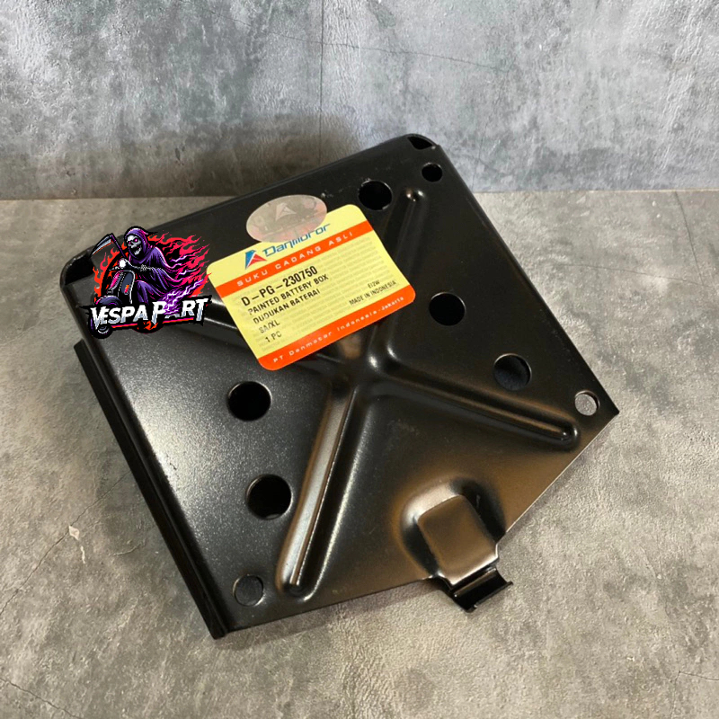 Dudukan Aki Vespa Merk DANMOTOR Vespa Px Excel Exclusive 2 Strada Spartan PXE XL | Dudukan Aki Bater