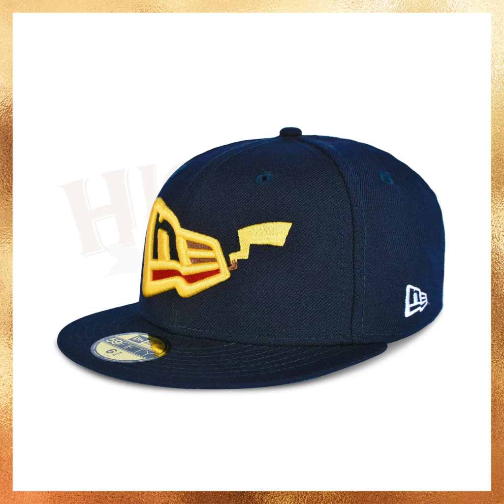 READY STOCK Topi New Era x Pokemon Pikachu Collab Navy 59FIFTY Fitted Hat 100% Original